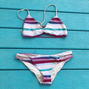 L* Space striped swim suit